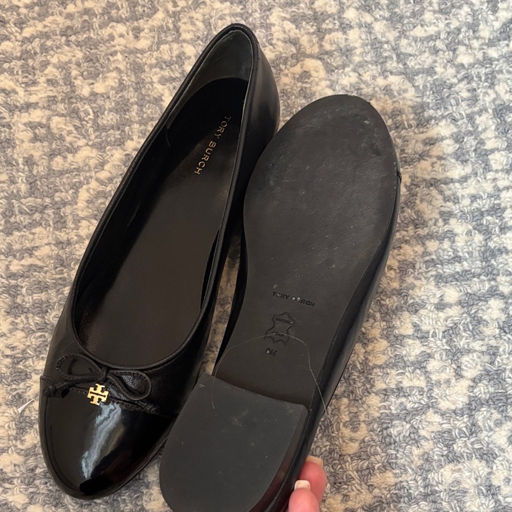 Tory Burch Black Patent Leather Flats - Picture 3 of 4